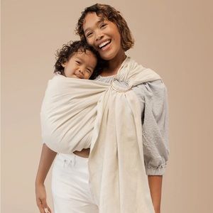 Wild bird linen baby sling